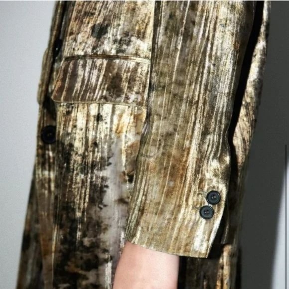 ZARA LONG VELVET JACKET - Picture 3 of 4